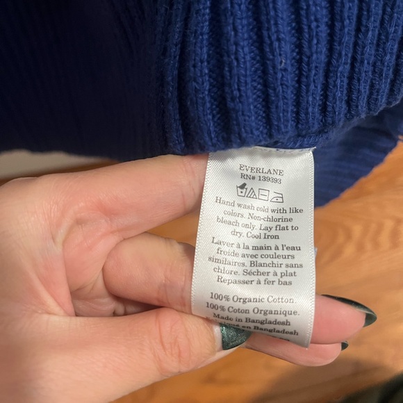 Everlane Boxy Cotton Sweater in blue - Picture 5 of 5